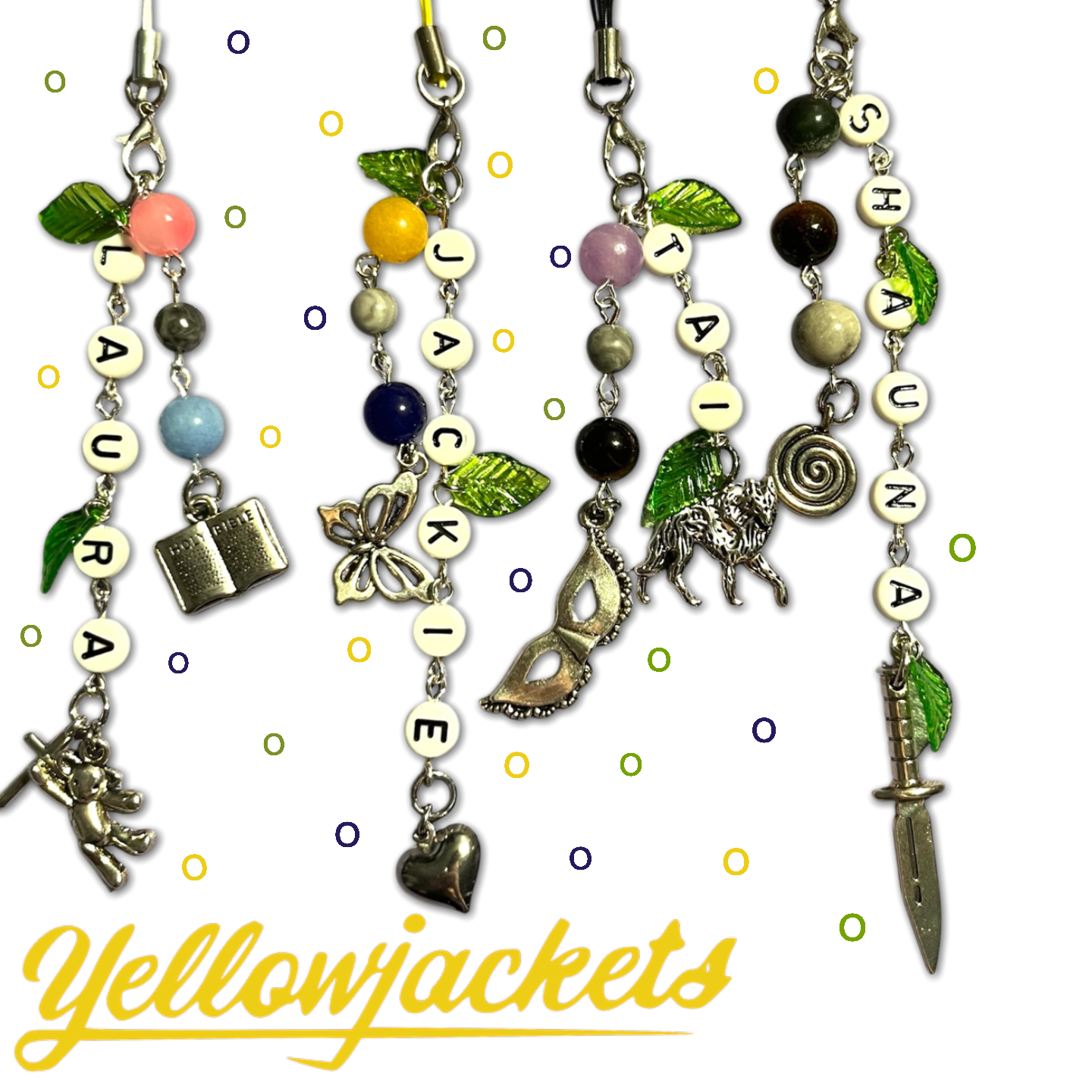 Yellowjackets phone charms