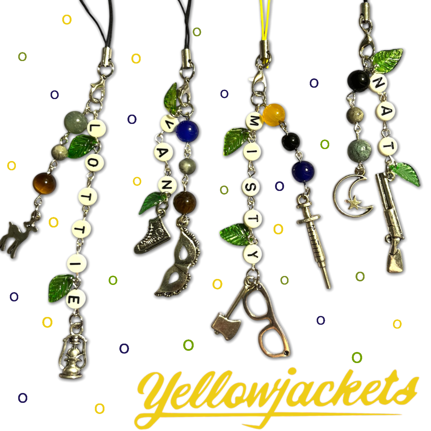 Yellowjackets phone charms