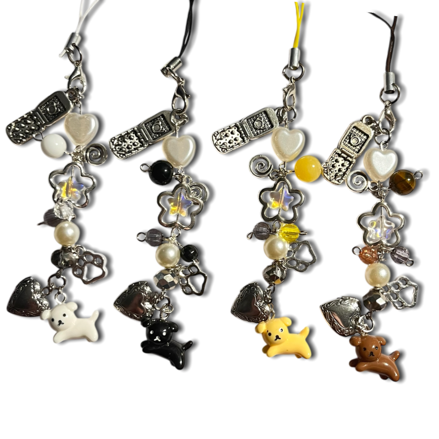 Puppy Lock phone charms