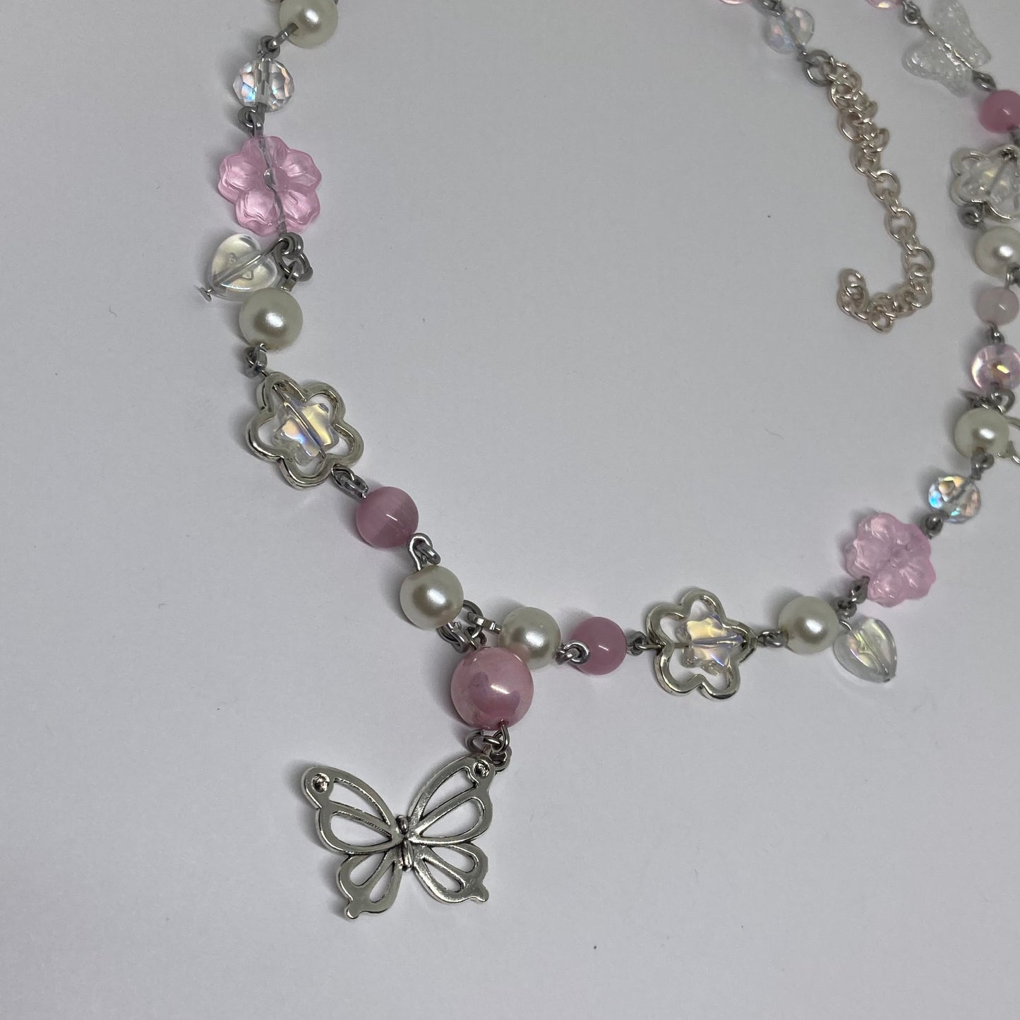 Pink Butterfly Necklace