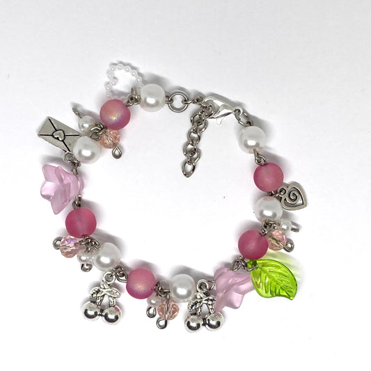 Cherry charm bracelet