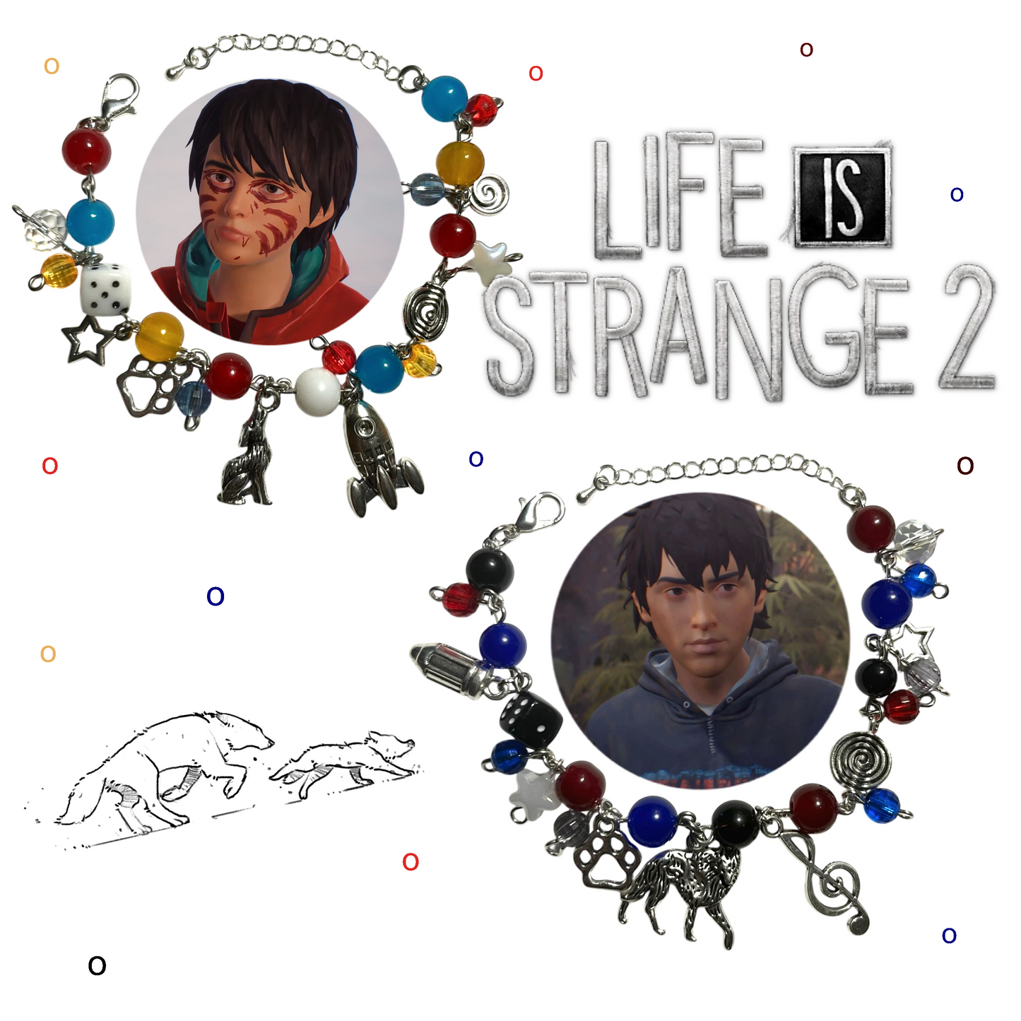 Life is Strange 2 charm bracelets