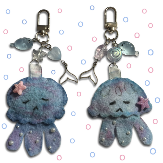 Jellyfish Felt Keychains